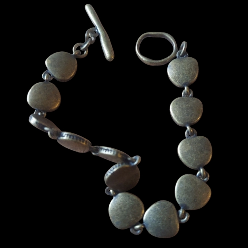 B966 Rustic Artisan Toggle Back Bracelet